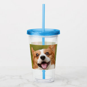 Add Dog Photo Personalised Customised Acrylic Tumbler