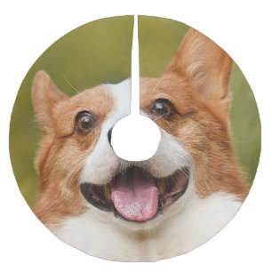 Add Dog Photo Personalised Customised Brushed Polyester Tree Skirt