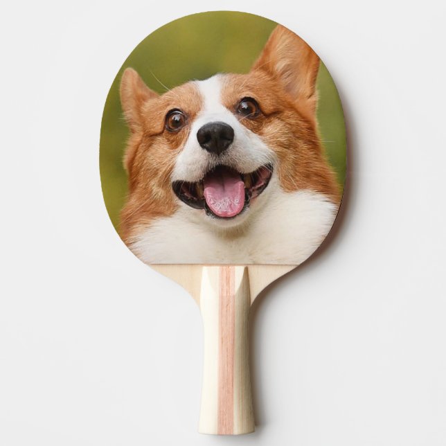 Add Dog Photo Personalised Customised Ping Pong Paddle (Front)