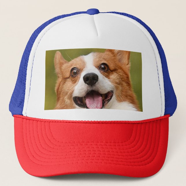 Add Dog Photo Personalised Customised Trucker Hat (Front)
