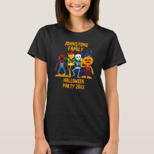 Add Family Name Edit Text Halloween Party Year T-Shirt