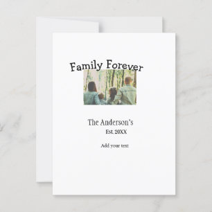 Add family name photo year rustic vintage holiday postcard