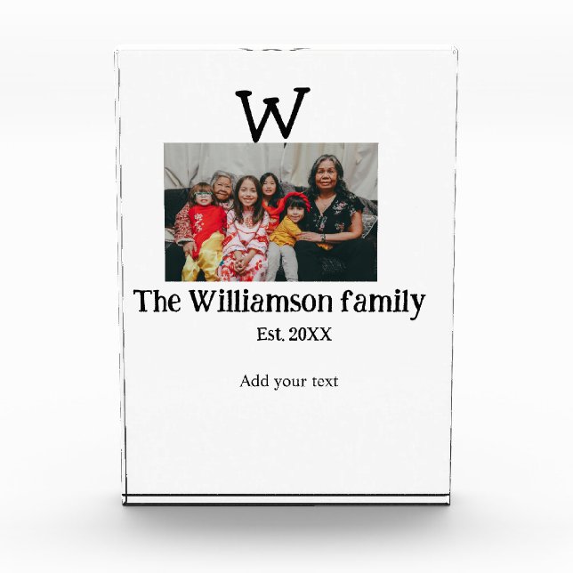 Add family name photo year rustic vintage reunion (Front)