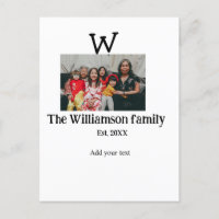 Add family name photo year rustic vintage reunion