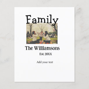 Add family name photo year rustic vintage template
