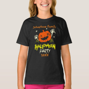 Add Family Name Year Halloween Party Edit Text   T-Shirt