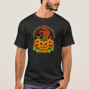 Add Family Name Year Halloween Party Edit Text T-Shirt
