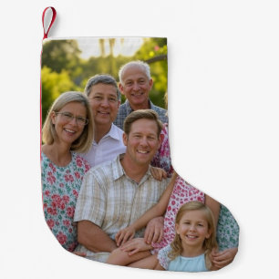 Add Family Reunion Photo Customise Small Christmas Stocking