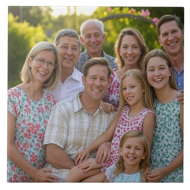 Add Family Reunion Photo Customise Tile (Front)