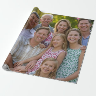 Add Family Reunion Photo Customise Wrapping Paper
