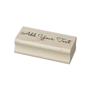Add favorite Text - One Line Handwritten Font  Rubber Stamp