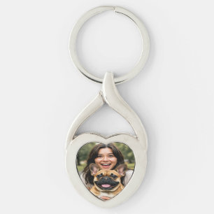 Add French Bulldog Photo Personalise Key Ring