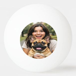 Add French Bulldog Photo Personalise Ping Pong Ball