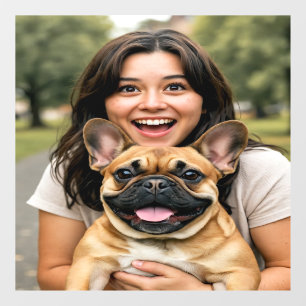 Add French Bulldog Photo Personalise Window Cling