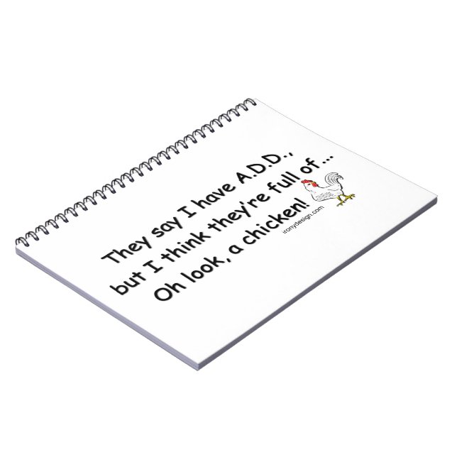 ADD Full of Chickens Notebook (Left Side)