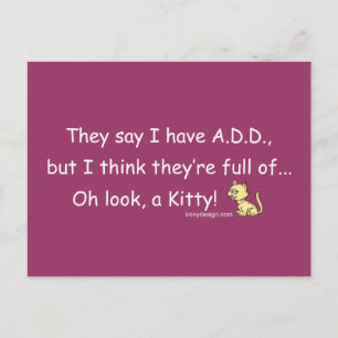 ADD full of Kitty Humour Postcard