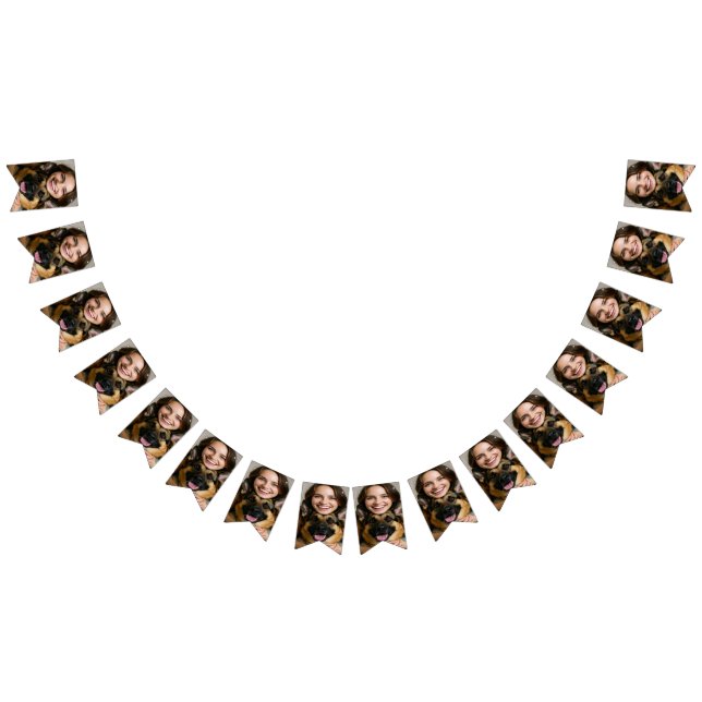 Add German Shepherd Photo Personalize Bunting (All)