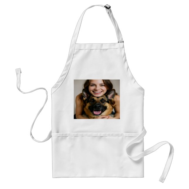 Add German Shepherd Photo Personalize Standard Apron (Front)
