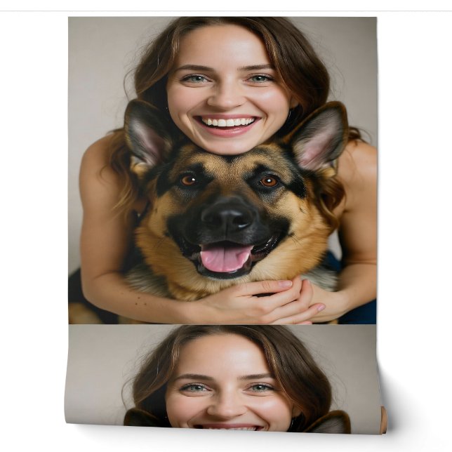 Add German Shepherd Photo Personalize Wallpaper (Unrolling)