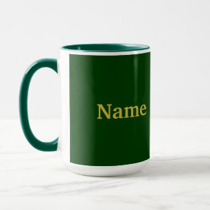 Add Gold Name Green Combo Mug