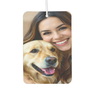 Add Golden Retriever Photo Personalize Car Air Freshener