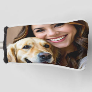 Add Golden Retriever Photo Personalize Golf Head Cover