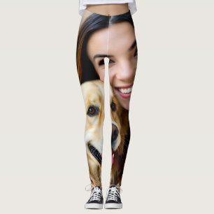 Add Golden Retriever Photo Personalize Leggings