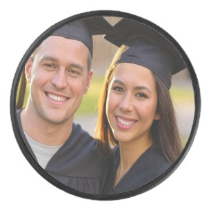 Add Graduation Photo Customise Hockey Puck