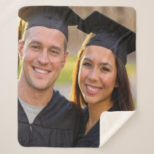 Add Graduation Photo Customise Sherpa Blanket