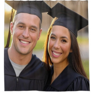 Add Graduation Photo Customise Shower Curtain