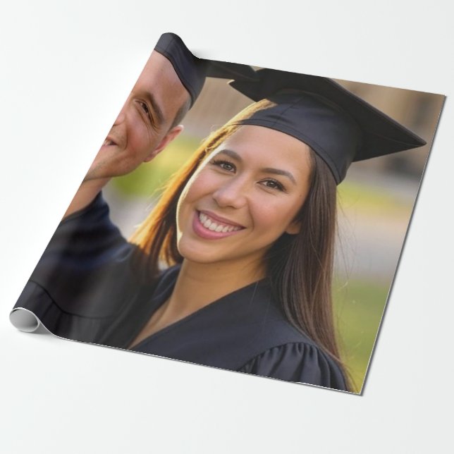 Add Graduation Photo Customise Wrapping Paper (Unrolled)