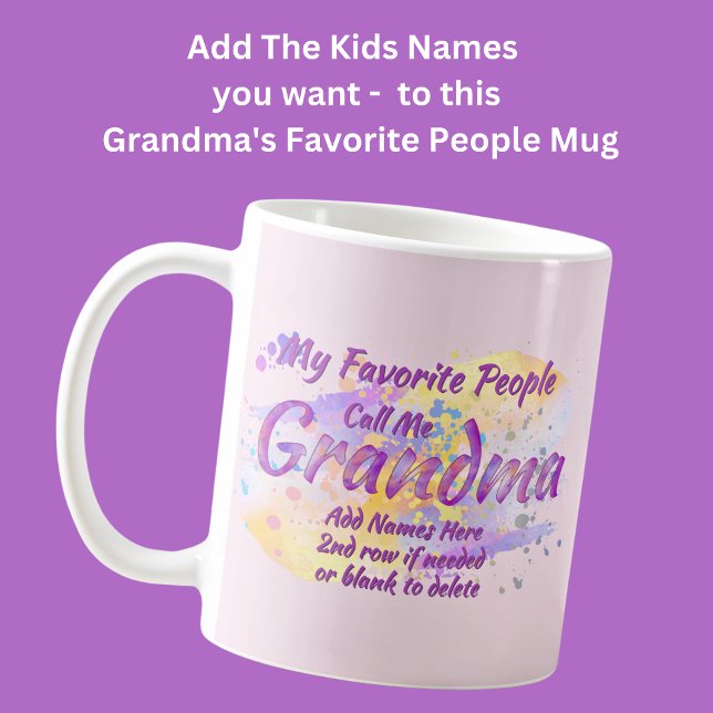 Add Grandkids Name Favourite People Call Me Grandm Coffee Mug (Creator Uploaded)