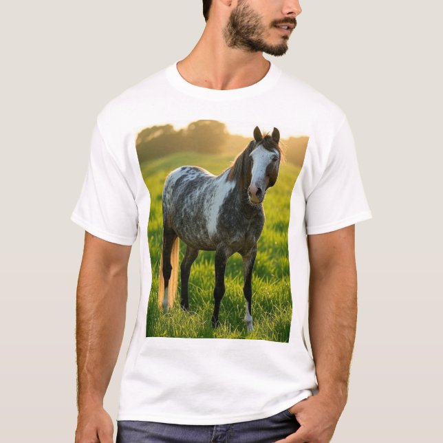 Add Horse Photo Customise T-Shirt (Front)
