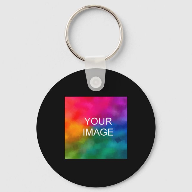 Add Image Photo Template Mens Double Sided Basic  Key Ring (Front)