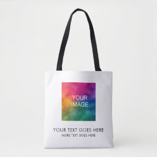 Add Image Text Here Elegant Trendy Template Tote Bag