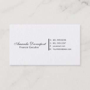 Add Info Luxury Pearl Professional Business Cards