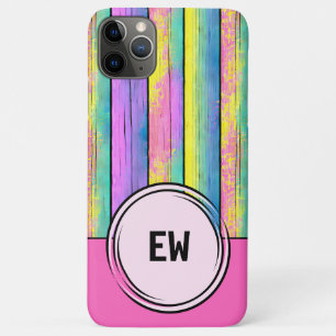 Add initials unicorn colours pink iPhone 11 pro max case