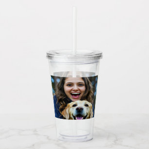 Add Labrador Retriever Photo Personalise Acrylic Tumbler
