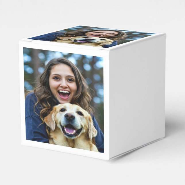 Add Labrador Retriever Photo Personalise Favour Box (Front Side)