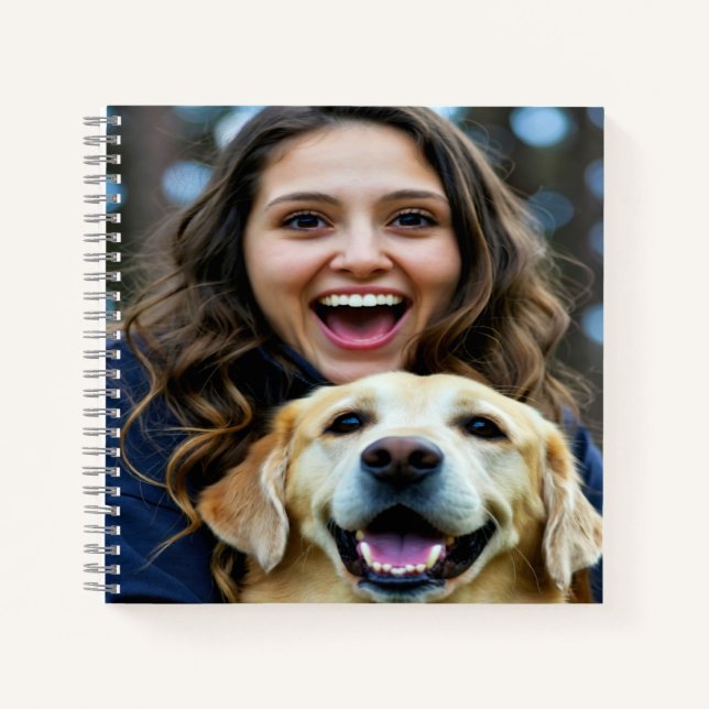 Add Labrador Retriever Photo Personalise Notebook (Front)