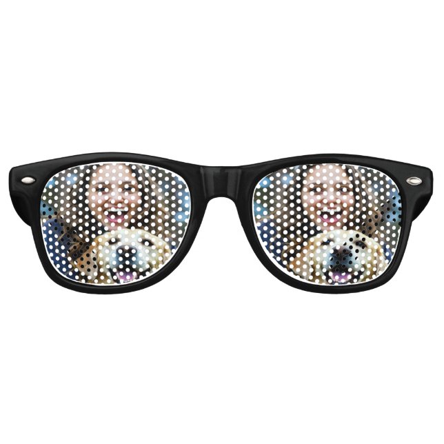 Add Labrador Retriever Photo Personalise Retro Sunglasses (Front)