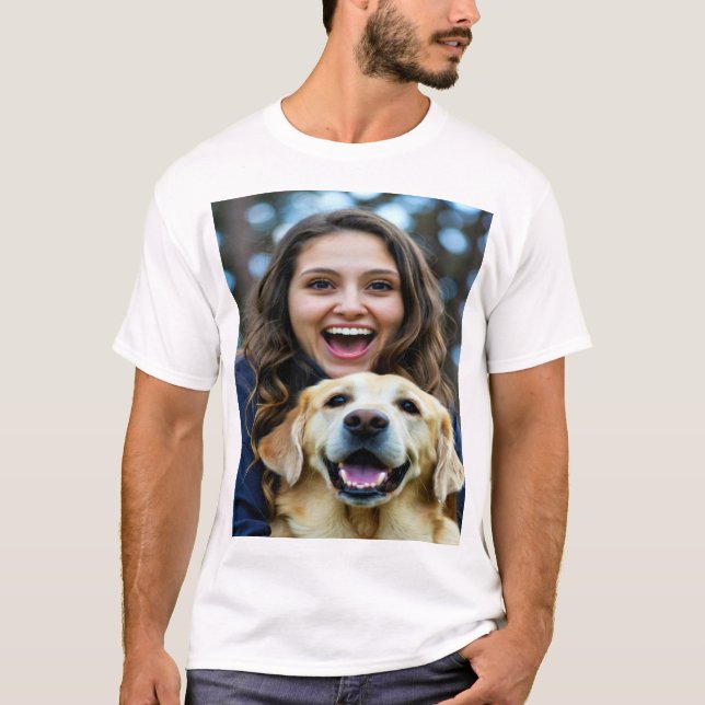 Add Labrador Retriever Photo Personalise T-Shirt (Front)
