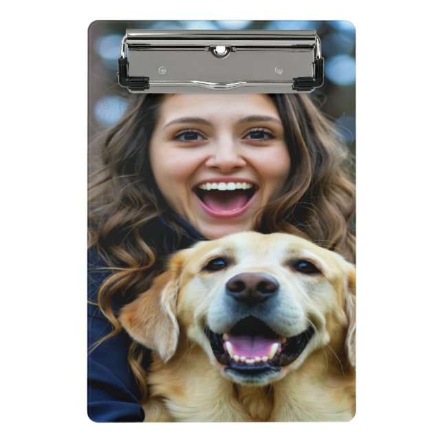 Add Labrador Retriever Photo Personalize Mini Clipboard (Front)