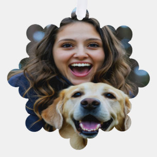 Add Labrador Retriever Photo Personalize Tree Decoration Card