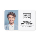 Add logo and photo social media icons modern white