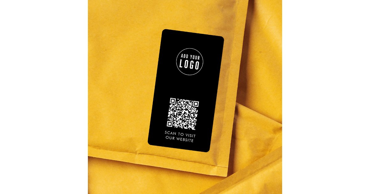Packaging Qr Code Label Add Logo and QR Code Custom Colour Packaging Label | Zazzle