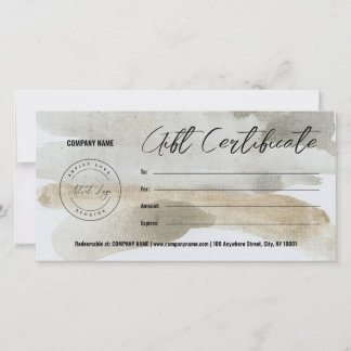 Add Logo & Art Gift Certificate Template Customise