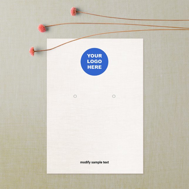 Add Logo Beige Earring Display Card (Creator Uploaded)