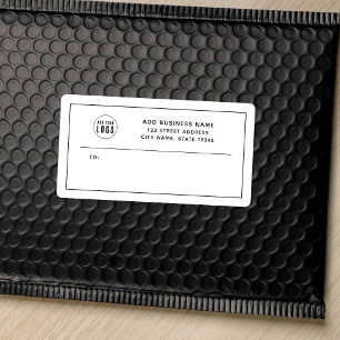 Add Logo Black Border Business Return Address
