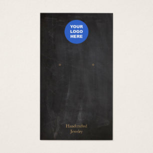 Add Logo Black Chalkboard Earring Display Card